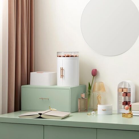 Jewelry and Ring Organizer with Countertop Storage - 3 Drawers, Earring Box, Necklace Holder and Stand, Tray Boxes for Women - Ideal for Home Decor and Bedroom, Unique - Aesthetic in Saudi Arabia