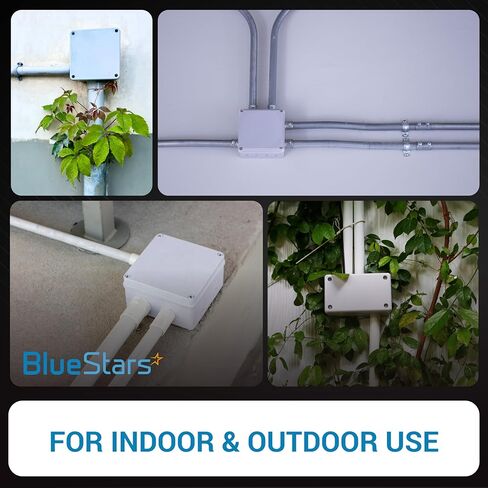 حزمة BlueStars مكونة من 2 صندوق مشروع مع أذن ثابتة IP65 ABS بلاستيك مقاوم للماء ومقاوم للطقس، 3.94 بوصة × 2.68 بوصة × 1.97 بوصة حاوية طاقة لمشروع كهربائي لمشروع DIY in Saudi Arabia