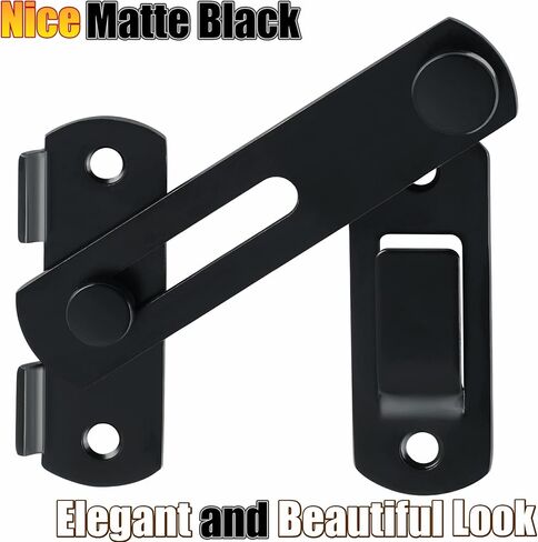 Alise Flip Latch Gate Latch,4inch Stainless Steel barn Door Lock,Anti-Theft Lock,Safety Door Lock for Wooden Fence,Matte Black Finish,MK001 in Saudi Arabia