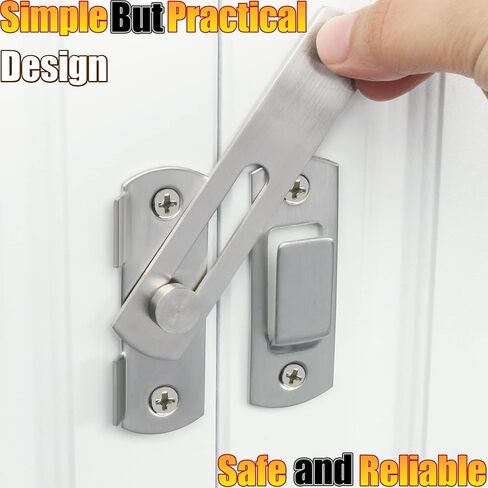 Alise Flip Latch Gate Latch,4inch Stainless Steel barn Door Lock,Anti-Theft Lock,Safety Door Lock for Wooden Fence,Matte Black Finish,MK001 in Saudi Arabia