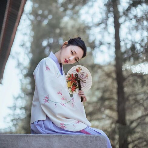 FAVOMOTO 4 قطع مروحة ورقية قابلة للطي الطيور زهرة المحمولة المشجعين الرجعية خمر الصينية باليد مروحة مع مهاوي بلاستيكية لFiestas Parades Luaus كرنفال الرقص تفضل الحفلات in Kuwait