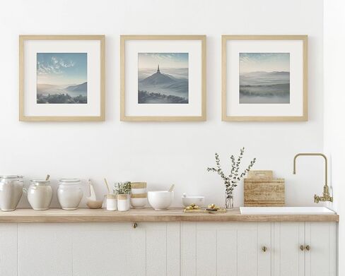 إطار صورة مقاس 12 × 12 مع حصيرة مقاس 8 × 8 مجموعة من 3، إطارات صور من خشب البلوط مقاس 12 × 12 مع زجاج حقيقي، إطار من الخشب الصلب الطبيعي مقاس 12 × 12 للتركيب على الحائط (3 عبوات، بلوط) in Saudi Arabia