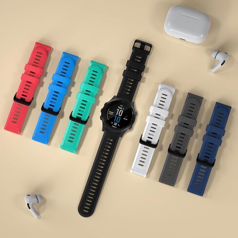 Band Compatible with Garmin Forerunner 945 / Forerunner 935 Watch Bands, Soft Silicone Sports Garmin Forerunner 945 / Forerunner 935 Smartwatch (Black) in Kuwait