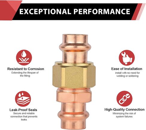 EFIELD 3/4-Inch Copper Press Union, Press X Press For Copper Pipe Connection (3/4-inch) in Saudi Arabia