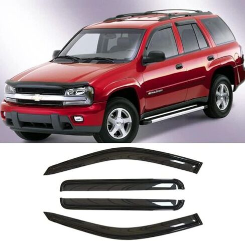 Original 2pcs Side Window Deflectors, Outside Mount Rain Guards Shade, Window Visors fit for 96-20 Chevrolet Express/GMC Savana 1500/2500/3500 Van 03-09 Kodiak/Topkick C4500/C5500 92455 in Saudi Arabia