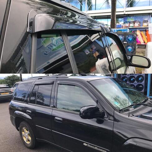 Original 2pcs Side Window Deflectors, Outside Mount Rain Guards Shade, Window Visors fit for 96-20 Chevrolet Express/GMC Savana 1500/2500/3500 Van 03-09 Kodiak/Topkick C4500/C5500 92455 in Saudi Arabia