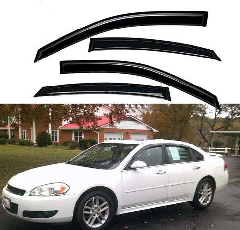 Original 2pcs Side Window Deflectors, Outside Mount Rain Guards Shade, Window Visors fit for 96-20 Chevrolet Express/GMC Savana 1500/2500/3500 Van 03-09 Kodiak/Topkick C4500/C5500 92455 in Saudi Arabia