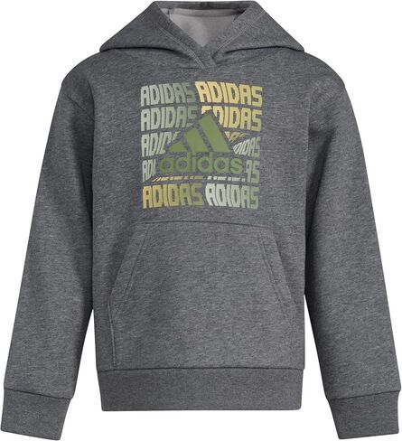 adidas Boys' Long Sleeve Fleece Pullover Hoodie, Black with Red Liquid Camo, X-Large in Saudi Arabia