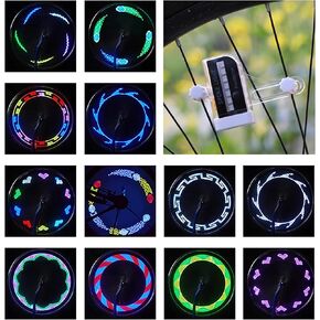 Bicycle LED Spoke Light - 30 Colour Patterns, Automatic Pattern Switching, Easy Wheel Mount
