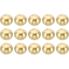 PATIKIL M5x0.8 Thread Cap Nuts Knob, 15 Pack Brass Ball Lamp Decoration Screw Caps Nut Cover Nut for Furniture Lighting or DIY Project 10mm