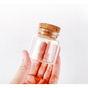 9pcs 50ml Jars with Lids Cork,Small Spice Jar with Cork,Small Glass Bottles with Cork Stoppers.