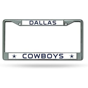 Rico Industries NFL Dallas Cowboys Chrome License Plate Frame,12-Inch by 6-Inch,Silver