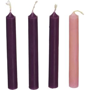 Cathedral Art (Abbey & CA Gift Advent Candles, Set of 4, Purple Pink