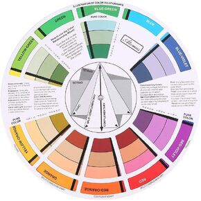 Color Wheel Guide Color Wheel Mix Guide Chromatic Circle Colors For Color Guide， 23.5cm