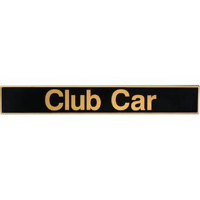 Name Plate for Club Car Precedent Emblem Golf Cart(Black Gold)