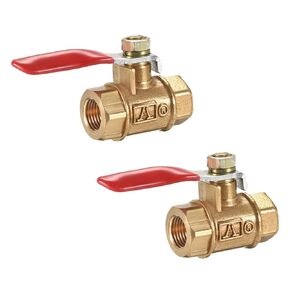 uxcell Brass Air Ball Valve Shut-Off Switch G1/8 Female to Female Pipe Tubing Fitting Coupler 180 Degree Operation Handle 2Pcs