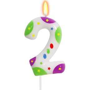 Toy Themed Cartoon Story Birthday Number 2 Candle Cartoon Birthday Cake Topper Two Infinity and Beyond Birthday Decorations Astronaut Robot Toy Cartoon Birthday Party Supplies (Number 2) in Kuwait