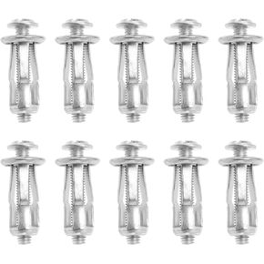 The Lord of the Tools 50PCS Jack Nuts Petal Nuts Expansion Nut Thin Fixings Dowels with Screws Assembly for Hollow Wall Iron Skin Hollow Panels 5mm Thin Soft Wall M6x25