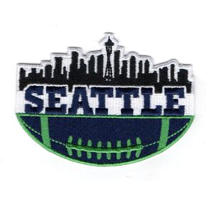 MJshop29 Seattle City American Football Fan Favorite Team Iron On Patches for Clothing Backpacks Jeans Motorcycle Patch Sew On Custom Jackets Hats Tactical Bags