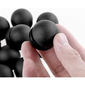 OGC (10 Pack) - 0.87" Inch / 22 mm OD Round Black for Plastic End Caps Plugs Chair Leg Inserts for Metal Legs Round Tube Inserts Chair Leg Glide Furniture Protectors