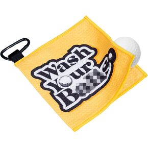 Funny Gifts for Men, Gag Golf Towel- Funny Golf Towel with 4 Unique Golfing Stickers - Unique Golf Gifts for Men for Cool Golf Stocking Stuffer for Christmas, Birthday