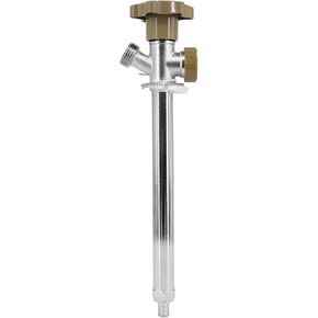 Anti-Siphon Frost Free Sillcock, Quater Turn 3/4-Inch Hose Bibb x 1/2-Inch Push to Connect,No Lead Brass Valve, Chrome plated (8 Inch)