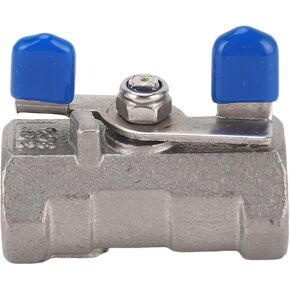Full Port Shut Off Ball Valve, 3/8in NPT Butterfly Handle Ball Valve, DN10 1.6MPa 304 Stainless Steel NPT Female Threaded Ball Valve 1000WOG