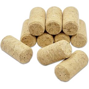 10 Pack Premium #7 Straight Wine Corks - Soft Wine Bottle Stoppers (1.57" x 0.79" / 40mm x 20mm) for Wine Beer Crafts