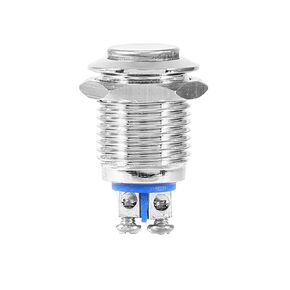 12mm Momentary Push Button,Waterproof Stainless Steel Self Locking Push Button Switch, Electrical Power Push Button Switch Metal Momentary Push Button Switch