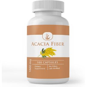 PURE ORIGINAL INGREDIENTS Acacia Fiber, (100 Capsules) Pure, No Additives Or Fillers, Lab Verified