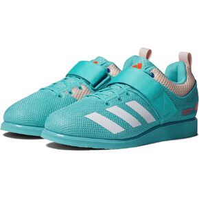 حذاء Adidas Powerlift 5 للرجال باللون الأزرق/الأبيض/الأحمر الشمسي 7، مقاس 8 للسيدات متوسط