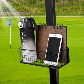 Tioncy Magnetic Golf Cart Storage Organizer Golf Cart Accessories Cart Basket Magnetic Cup Holder Golf Cart Front Inner Basket Mesh Storage Tray Organizer for Water Bottle Glasses Towels