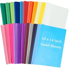 200 Sheets Wrapping Tissue Paper, Gift Bags Wrapping Paper Bulk 10 x 14 Inch for Gift Packaging Art Crafts DIY Birthday Wedding, 20 Colors