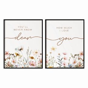 Set of 2 Prints, Above Crib Decor, Boho Nursery Wall Art, Wildflower Nursery Decor, Botanical Print, Floral Nursery Art, Baby Girl Nursery Decor, Baby Shower Gift, each 11x14inch