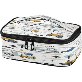 Lunch Bag Insulated Lunch Box Lunchbox Portable Lunch Cooler Bag Lunch Food Containers Childish Truck Excavator Reusable Snack Bag