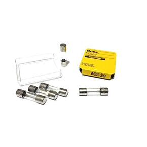 AGX-20 AGX Series Fuse, Fast Acting, 20 Amp, 125/250V, Glass Tube, 1/4" x 1" (Pack of 5)