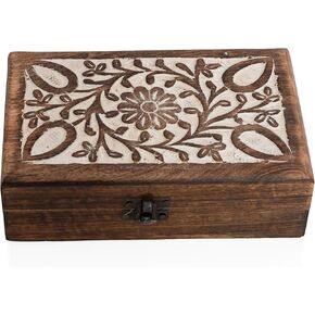 Great Birthday Gift Ideas Handmade Decorative Wooden Jewelry Box Jewelry Organizer Keepsake Box Treasure Chest Trinket Holder Watch Box Storage Box Housewarming Gifts Women