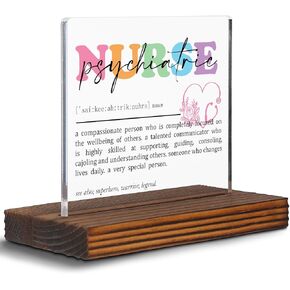 Appreciation Gifts for Nurse Practitioner Clear Desk Decorative Sign, Recognition Thank You Gift for NP Graduation Future Nursing Students, NP Definition Clinic Office Desk Decor Plaques EDC02