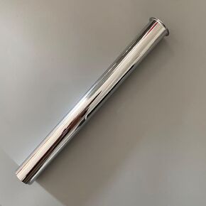 Flanged Sink Tailpiece 1-1/4 in. OD, 12 inch Brass Extension Tube for Trap with Nut and Rubber, Drain Connections