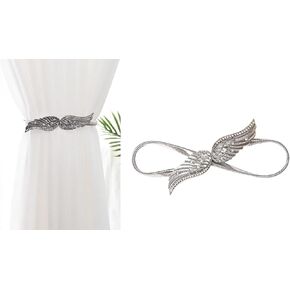 Curtain Tiebacks Tie Backs for Curtains Damp Proof Curtain Rope Buckle Oxidation Resistant Decorative Curtain Holdback for Home, Office, Hotel Window Decoration- Silver(1Pcs)