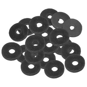 PATIKIL M25 Rubber Flat Washer, 20 Pack 25mm ID 39mm OD 2.5mm Thick Sealing Spacer Gasket Ring for Faucet Pipe Water Hose Fastener Bolt, Black