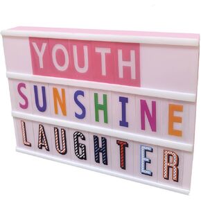 Cinema Light Box Led Light Box Home Office & Room Decor | Light Up Sign Letters Board Gifts for Women & Girls