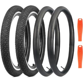 Kids Bike Tire 2 Tires and 2 Tubes 20x2.125 (57-406) Folding Tire for Kids Bikes Compatible Fits Most Kids Bikes