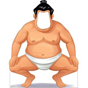 Cardboard People Sumo Wrestler Stand-in Life Size Cardboard Cutout Standup