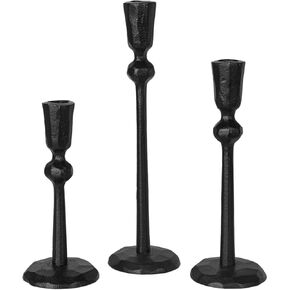 Taper Candle Holders,Candlestick Set of 3,Antique Brass Iron Gold Candle Stand Candlelight Dinner Wedding Party Kitchen Home Decoration