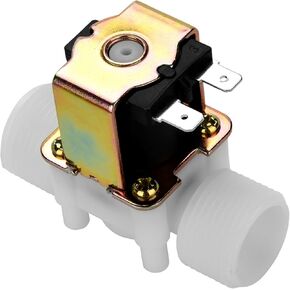 Solenoid Valve, DC 12V DN20 G3/4, Smart Water Shut Off Valve Electric Valve Plastic Electromagnetic Valve Normally Closed Water Inlet Switch