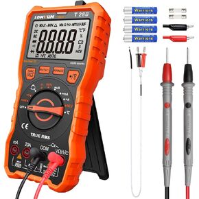 Lomvum Digital Multimeter, 6000 Counts Electrical Tester AC/DC Voltage Current Detector, NCV, Resistance, Capacitance, Diode Electronic, Duty Cycle Tester