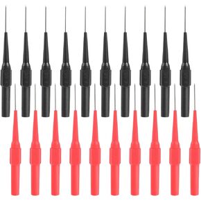 20 Pcs 0.7mm Multimeter Test Probe Pins, Wire Piercing Probe Insulation Back Probes Non-Destructive Insulation Wire Piercing Needle for Banana Socket Plug, Car Tester