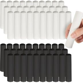 100 Pcs Jumbo Sidewalk Chalk Washable Black White Colored Chalk Bulk Giant Non Toxic Chalk for Art Play Painting on Chalkboard Playground Blackboard Classroom Outdoor Fun Creativity