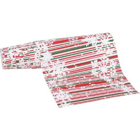 Department 56 Accessories for Village Collections Christmas Snowflake Striped Street Landscape, 48 Inch, Multicolor